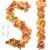 11.8FT Fall Decor, 2 Pack Fall Garland for Mantle, Fall Decorations for Home, Fall Leaves Garland, Thanksgiving Garland for Thanksgiving Decorations Indoor, Autumn Garland for…