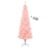 6FT Pink Pre-Lit Skinny Christmas Tree, Auto Open Snow Flocked Full Xmas Tree with 400 Branch Tips, 150 Lights & Foldable Stand for Outdoor and Indoor Decoration