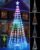 7 FT 295 LED Smart Cone Christmas Tree, Prelit Christmas Tree with 16 Million DIY RGB LED Light Show, Lighted Artificial Tree with Remote APP Control Music Sync for Xmas Outdoor…