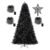 7.5ft Black Christmas Tree Artificial Christmas Tree Halloween Tree Decorations with 1,450 Tips-1pcs Treetop Star 3 Set 300 Led String Lights, Pencil Christmas Tree Indoor…