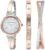 Anne Klein Women’s Premium Crystal Accented Bangle Watch Set, AK/2245