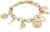 Anne Klein Women’s Premium Crystal Accented Gold-Tone Charm Bracelet Watch, 10/7604CHRM