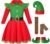 Christmas Elf Costume For Girls Holiday Character Santa Helper Elf Costume