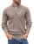 COOFANDY Men’s Quarter Button Sweater Lightweight Mock Neck Pullover Sweater Fashion Casual Knitted Henley Sweater