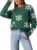 Dokotoo Sweaters for Women Casual Crewneck Long Sleeve Floral Print Cable Knit Pullover Sweater Tops