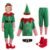 Elf Costume for Kids,Christmas Elf Outfit for Girls Boys.Velvet Dress Up Santa’s Helper Costume Xmas Festive Outfit