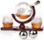 Gifts for Men Dad Christmas, PONPUR Whiskey Decanter Globe Set with 2 Ball Stones & 2 Glasses, Anniversary Birthday Gifts for Him Husband Boyfriend Brother, Cool Stuff Gift for…