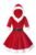 Girls Christmas Santa Costume Girls Mrs Claus Costume Dress Outfit for Kids Xmas Cosplay Party