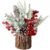 Hatisan Small Tabletop Christmas Tree with Ornaments, Pine Cones, and Berries – For Home Decor