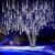 Kwaiffeo Christmas Lights Outdoor, 8 Tubes Meteor Shower Lights LED Snow Falling Icicle Cascading Lights for Xmas Tree Wedding Decoration Party, UL Plug, White