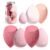 Makeup Sponge Set BS-MALL Blender Sponges 7 Pcs for Liquid, Cream, and Powder, Multi-colored with 1 Mini Makeup Sponge Pink (A-Pink）