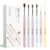 MelodySusie Nail Art Brushes Set,6pcs Nail Art Design Pen Painting Tools with Extension Gel Brush, Polish Brush, Builder Brush,Liner Brush, Carved Brush, and Dotting Pen for…