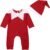 Newborn Baby My First Christmas Outfit Boy Girl Elf Santa Claus Costumes Long Sleeve Romper Jumpsuit with Hat Set