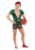 Sexy Men’s Elf Christmas Costume – Velvet Tunic, Striped Shorts, Hat, and Belt