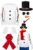 SOMSOC 8 Pieces Snowman Costume Kit Winter Frosty Costume for Men Sweatshirt Top Hat Carrot Nose Scarf Gloves for Christmas